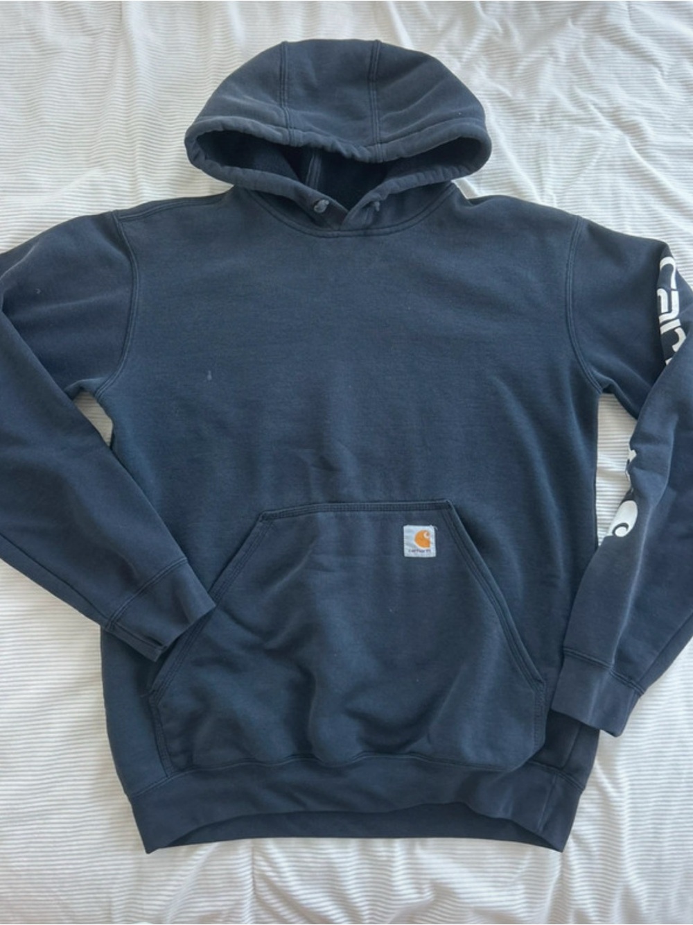 Carhartt Navy Blue Hooded Sweatshirt